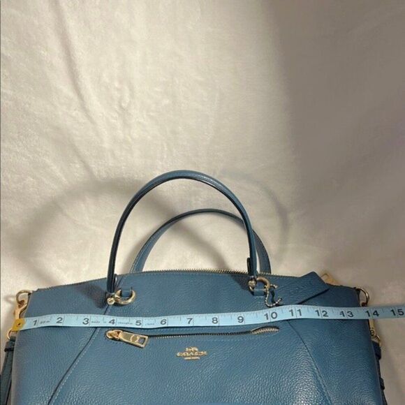Coach Prairie Satchel Teal Leather Bag - #79997 - Picture 10 of 10